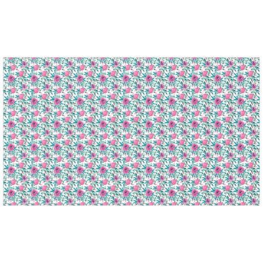 Roze rozenpatroon tafelkleed (Voorkant (Horizontaal))