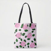 Roze rozenpatroon tote bag (Voorkant)