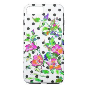 roze rozenpolka-stippen iPhone 8/7 plus hoesje