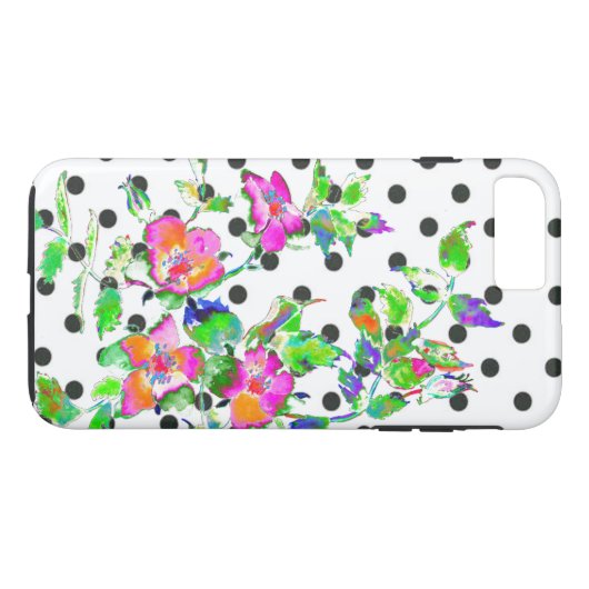 roze rozenpolka-stippen Case-Mate iPhone case (Achterkant (Horizontaal))