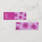 Roze rozenprofielkaart mini visitekaartje (Voorkant / Achterkant)