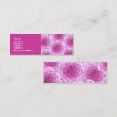 Roze rozenprofielkaart mini visitekaartje (Voorkant / Achterkant)