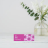 Roze rozenprofielkaart mini visitekaartje (Staand voorkant)