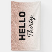 Roze rozenrood Hallo 30 jaar of ouder Spandoek (Verticaal)