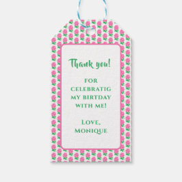 Roze Rozenrood Label Cadeaulabel