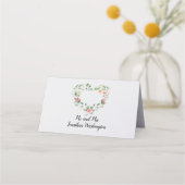 Roze Rozenrood Lijst op White Wedding Design Plaatskaartje (Achterkant)