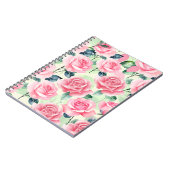 Roze Rozenroze spiraal Foto Notitieboek (Linkerzijde)