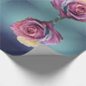 Roze rozenroze Valentijnsdag omslagpapier Cadeaupapier (Hoek)