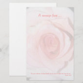 Roze Rozenrozenschrijfbenodigdheden Briefpapier (Voorkant / Achterkant)