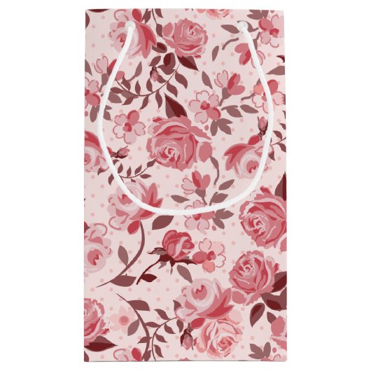 Roze Rozenrozenzakken Klein Cadeauzakje (Achterkant)