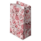 Roze Rozenrozenzakken Klein Cadeauzakje (Voorkant Gekanteld)