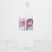 Roze rozenstolling waterfles etiket (Achterkant)