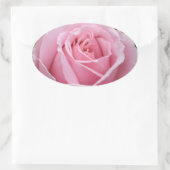 Roze rozenticker ovale sticker (Tas)