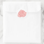 Roze rozentickers ronde sticker (Tas)