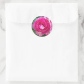 Roze rozentickers ronde sticker (Tas)