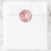 Roze rozentickers ronde sticker (Tas)