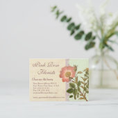  Roze Rozentuin Bloemist Visitekaartje (Staand voorkant)