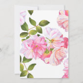 Roze Rozentuin Bruid en Bruidegom Trouwen Kaart (Achterkant)