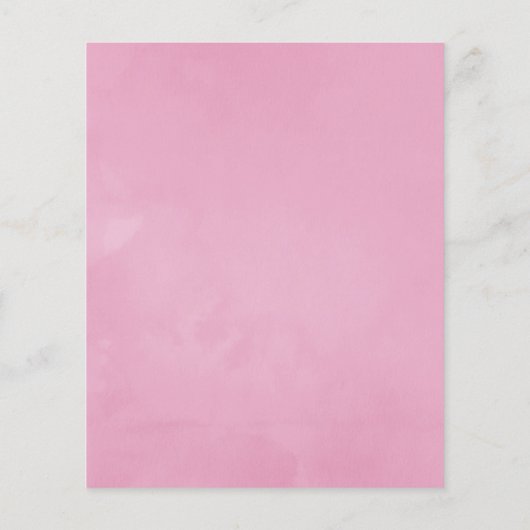 Roze Rozentuin Bruiloft Flyer (Achterkant)