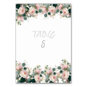 Roze Rozentuin Eucalyptus bruiloft Kaart (Voorkant)