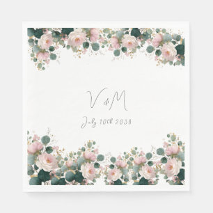 Roze Rozentuin Eucalyptus Bruiloft Servet
