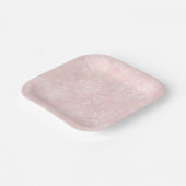 Roze Rozentuin Feestje Papieren Bordje (Gebogen)