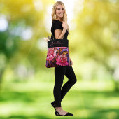 Roze Rozentuin Gebrandschilderde Uitzicht Monogram Tote Bag