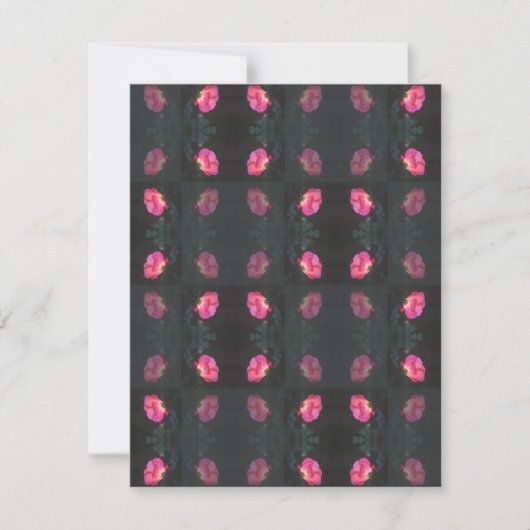 Roze Rozentuin Notitiekaartje (Voorkant)