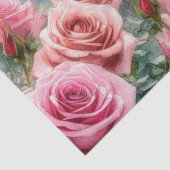 Roze Rozentuin Parijs Botanisch Weefsel Papier (Detail)