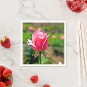 Roze rozentuin servet (Insitu)