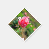 Roze rozentuin servet (Hoek)