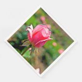 Roze Rozentuin Servet (Hoek)