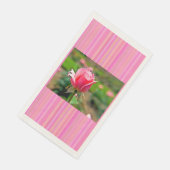 Roze rozentuin servet (Hoek)