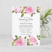 Roze Rozentuin Shower per Post Kaart (Staand voorkant)