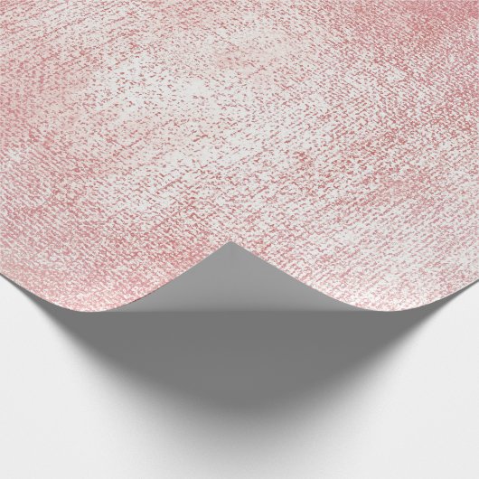 Roze Rozenverf Blush Wit Glanzend Glas Waterverf Cadeaupapier (Hoek)