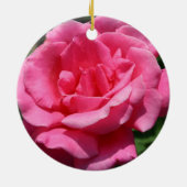 Roze rozenversiering keramisch ornament (Achterkant)