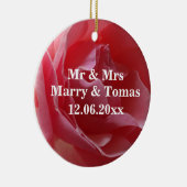 Roze rozenversiering keramisch ornament (Rechts)