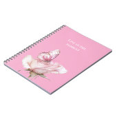 Roze Rozenvlinder Notitieboek (Linkerzijde)