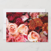  roze rozenweddenschap kaart (Achterkant)