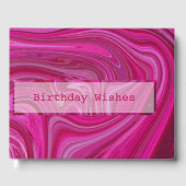 Roze rozenzwirls gastenboek (Voorkant)