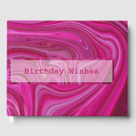 Roze rozenzwirls gastenboek