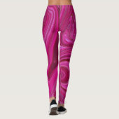 Roze rozenzwirls leggings (Achterkant)