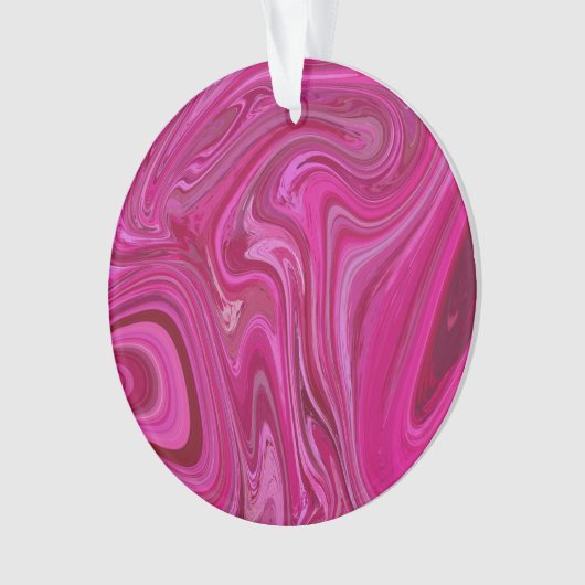 Roze rozenzwirls ornament (voorkant)