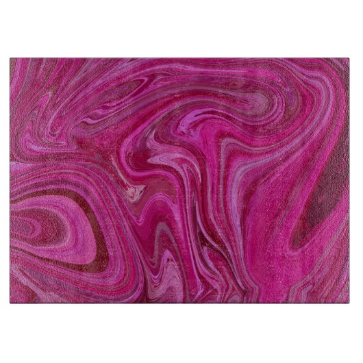 Roze rozenzwirls snijplank (Voorkant)