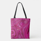 Roze rozenzwirls tote bag (Achterkant)