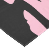 roze roziken tafelkleed (Gekanteld)