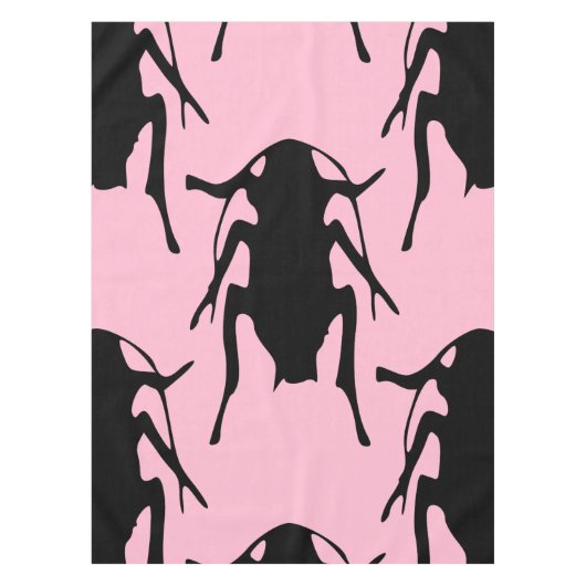 roze roziken tafelkleed (Voorkant)