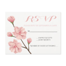 ROZE RSVP BLOEMEN KERSENBLOESEMS BRUILOFT BLOEMEN