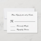Roze RSVP Damask Wedding S216 Kaartje (Achterkant)