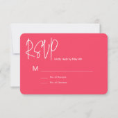 Roze RSVP-kaart RSVP Kaartje (Voorkant)